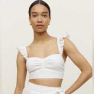 Reformation Linen Crop Top